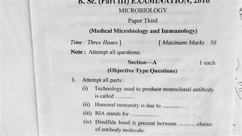 Download Model Question Paper Bsc Microbiology 