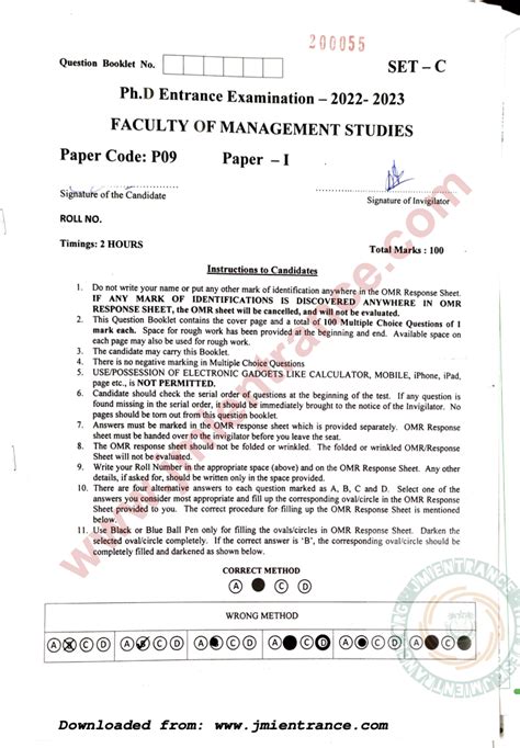 Read Online Model Question Paper Phd In Management 