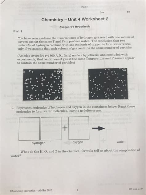 modeling chemistry unit 4 describing substances answers