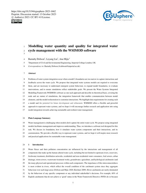 Modelling Water Quantity And Quality Using Swat Wur