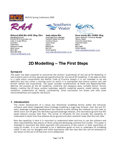 Read Online Modelling Road Gullies Paper Richard Allitt Associates Ltd 