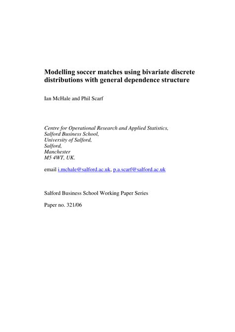 Download Modelling Soccer Matches Using Bivariate Discrete 