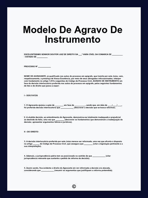 Modelo Agravo De Instrumento