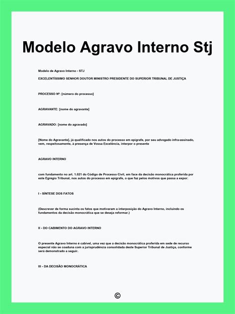 Modelo Agravo Interno