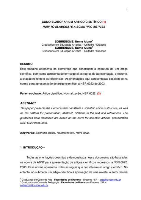 Modelo Artigo Cientifico
