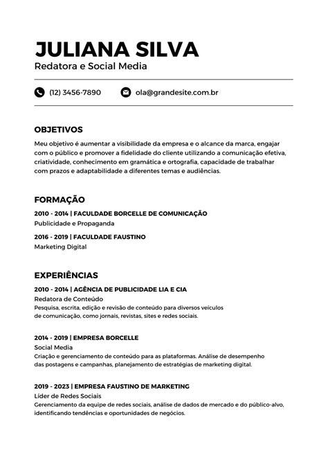 Modelo De Curriculo Com Foto