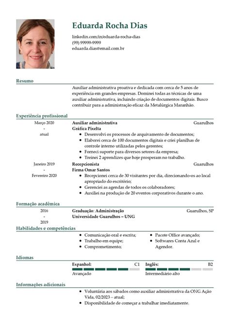 Modelo De Curriculo Em Pdf
