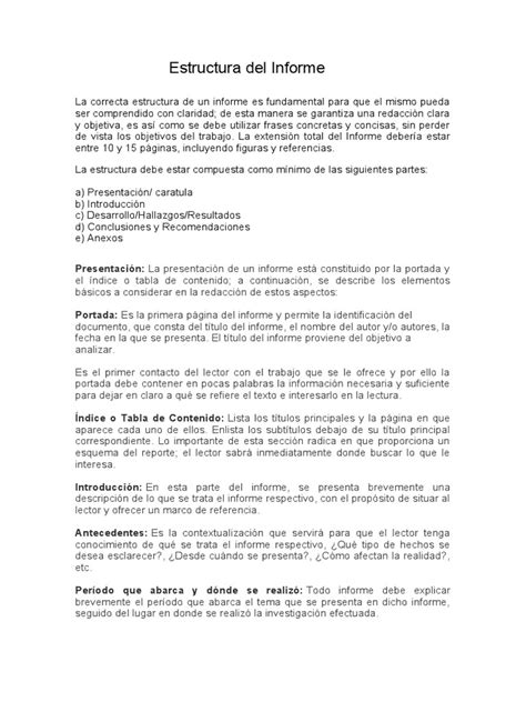 Modelo De Informe