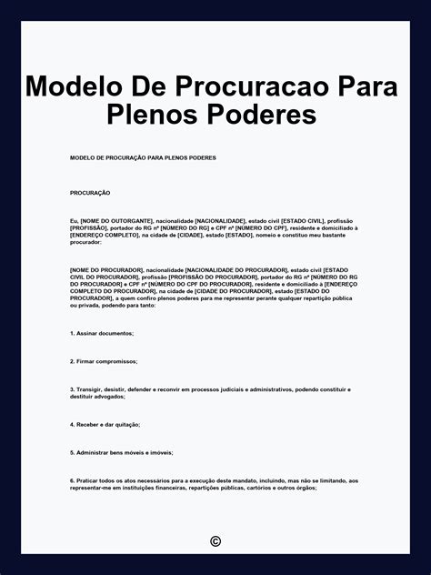 Modelo De Procuracao