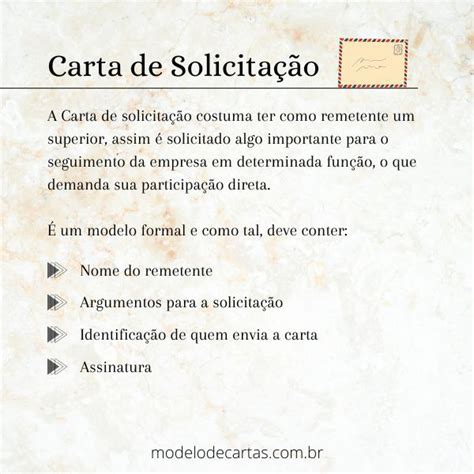 Modelo De Solicitação