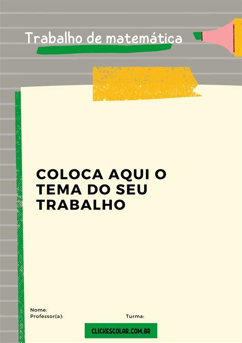 Modelos De Capas De Trabalho