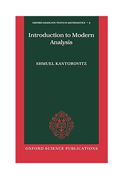 Modern Analysis Studies In Advanced Mathematics