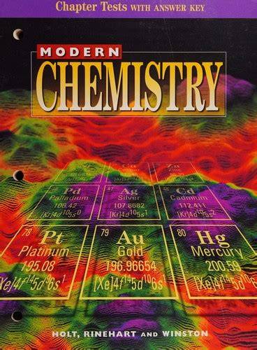 modern chemistry chapter tests with answer key 2006 holt