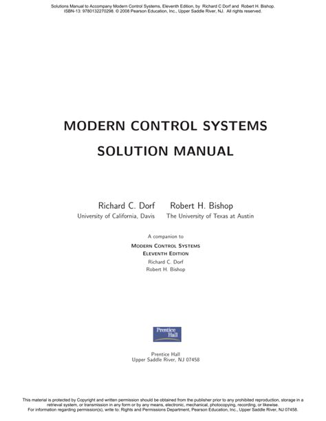 Modern Control Systems 11th Edition Free Download
