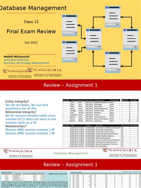 Modern Database Management Final Exam Sample