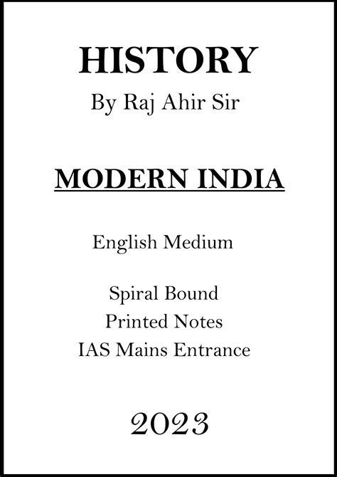 Modern History Notes