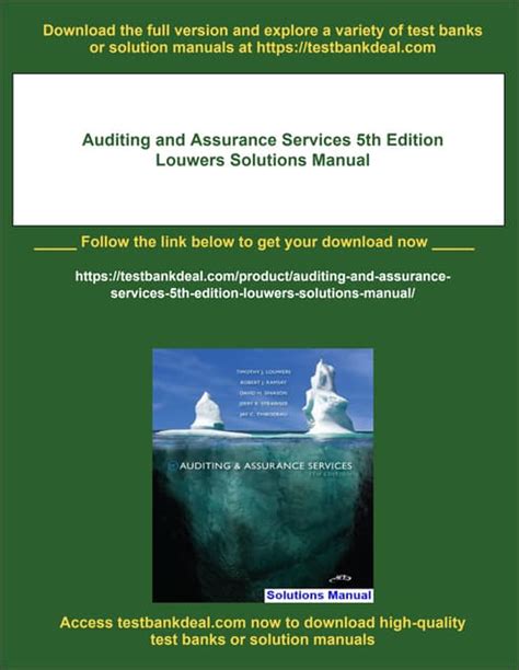 Full Download Modern Auditing And Assurance Services 5Th Edition Solutions File Type Pdf 