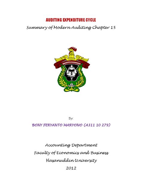 Full Download Modern Auditing Chapter 15 