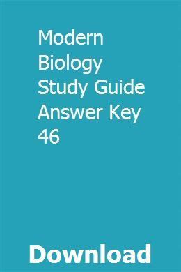 Read Modern Biology Study Guide Answer Key 46 2 