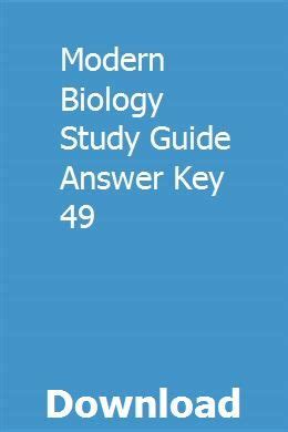 Read Modern Biology Study Guide Answer Key 49 
