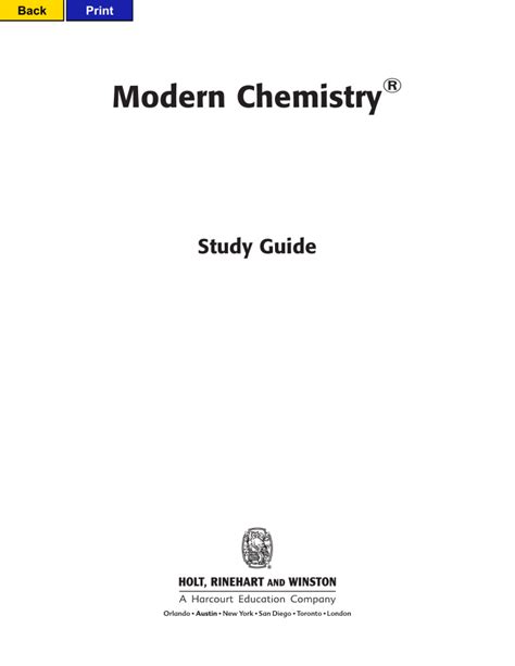 Read Online Modern Chemistry Study Guide Answer 