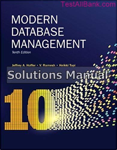 Download Modern Database Management 10Th Edition Solution Manual 