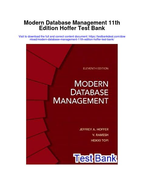 Read Online Modern Database Management 11Th Edition Pdf Download 