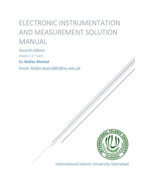 Read Modern Electronic Instrumentation And Measurement Techniques Solution Manual Pdf File Type Pdf 