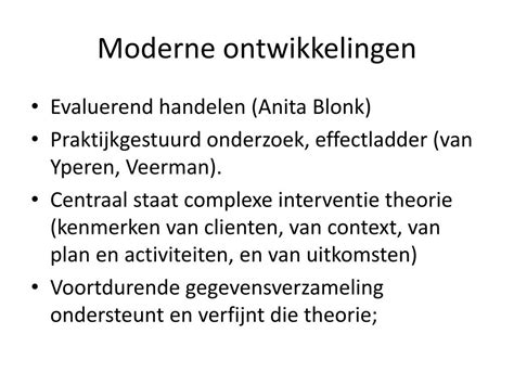 moderne ontwikkelingen