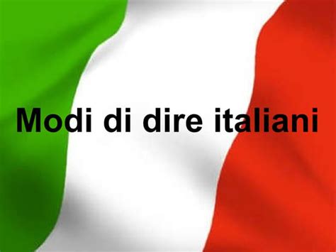 Modi Dire Italiani