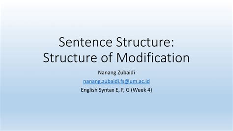 modification English