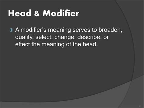 modification english