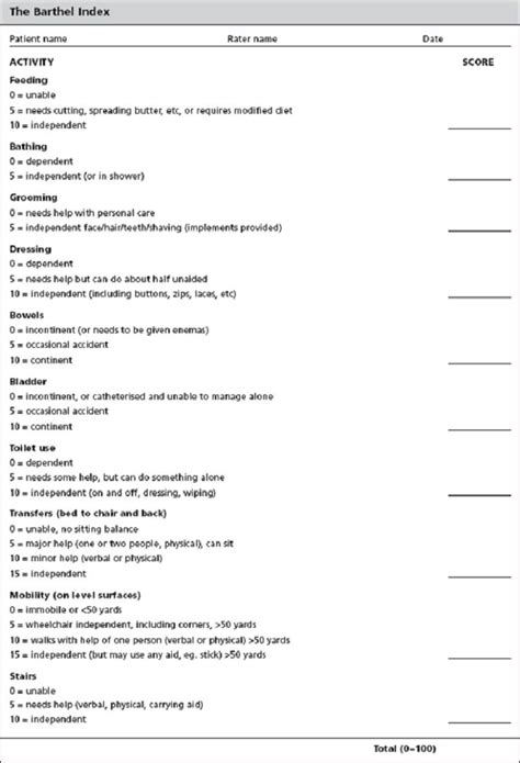 Modified Barthel Index