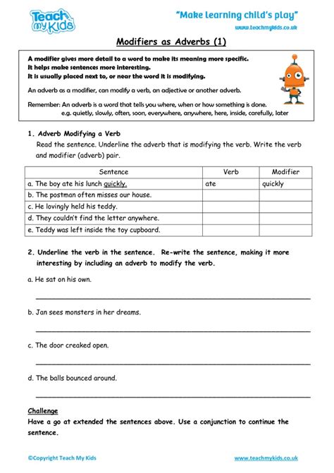 Modifiers Adverbs 8th Grade Ela Worksheets And Answer 8th Grade Grammar Adverbs Worksheet - 8th Grade Grammar Adverbs Worksheet
