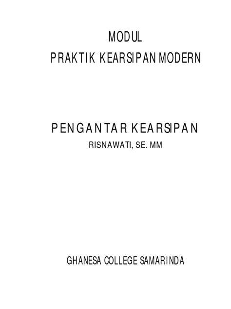 modul pengantar kearsipan