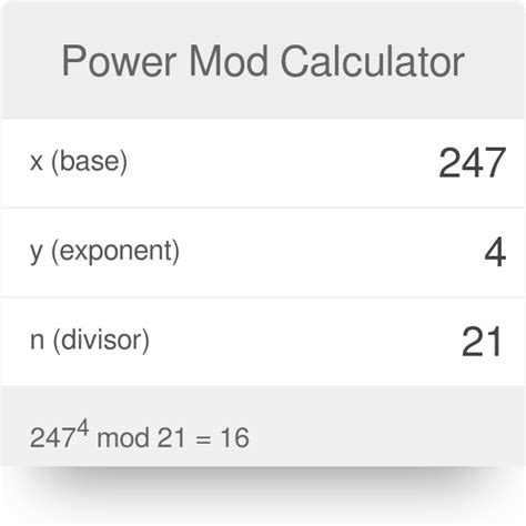 Modular Exponentiation Calculator Power Mod Online Modulo Dcode Modulo Exponent Calculator - Modulo Exponent Calculator