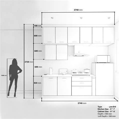 Modular Kitchen Size