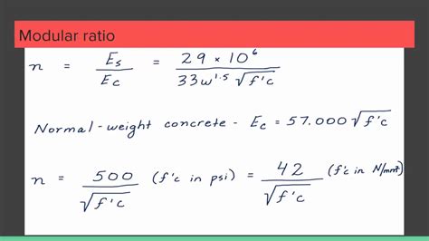 Modular Ratio For M20 Is