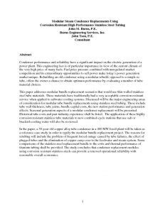 modular steam condenser replacements using corrosion