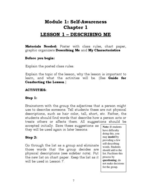 Module 1 Self Awareness And Self Knowledge