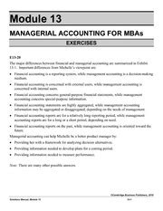Module 13 Financial And Managerial Accounting Solutions