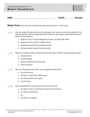Module 5 Financial Services Answer Key