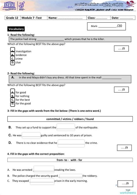 Module 7 Practice Tests Aberystwyth University