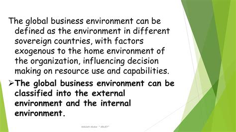 Module Title Global Business Environment