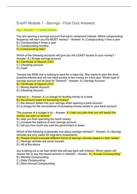 Download Module 1 Final Quiz Everfi Answers Ukarma 