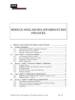 Read Module Anglais Des Affaires Et Des Finances 