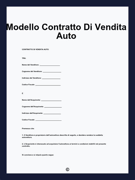 modulo compravendita auto