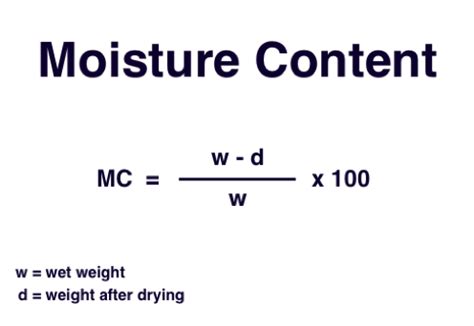 Moisture Content Formula