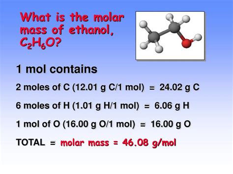 Molar Mass Ethanol