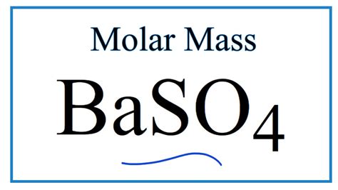 Molar Mass Of Baso4